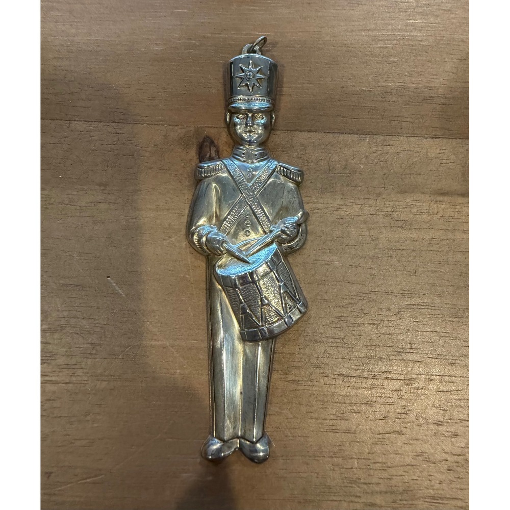 Vintage Gorham Sterling Silver 4" Drummer Boy Christmas Tree Ornament